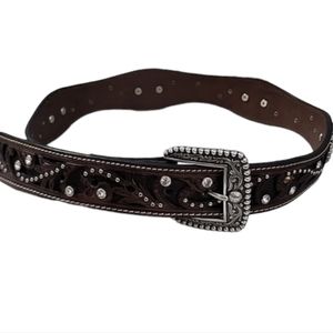 Ariat Brown Rhinestone Belt A1513002 size S